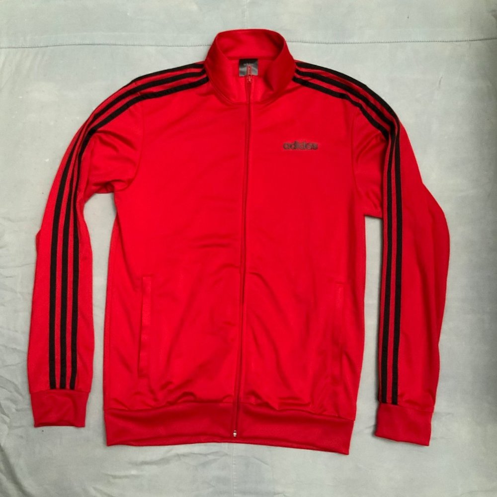 Red Striped Zip Up